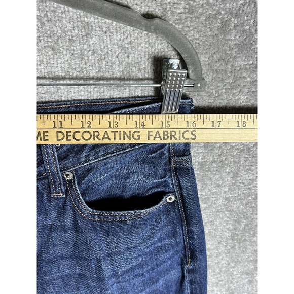 Old Navy High Rise Slouchy Straight Button Fly Crop Jeans Womens Size 6 Blue - Picture 13 of 16